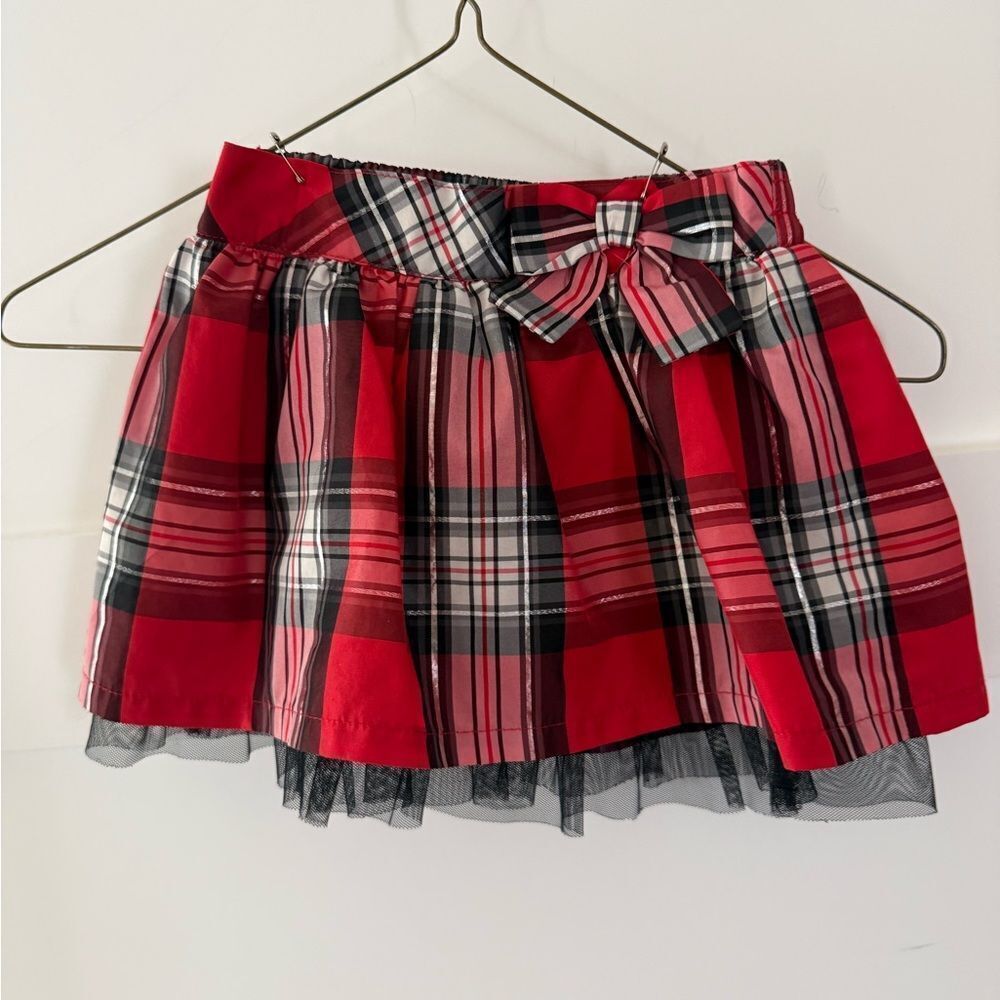 Sonoma Life + Style Red Plaid Skirt 3T